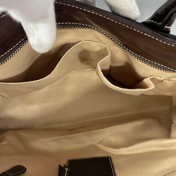 Coach Vintage # 11789 Large Leather Shoulder Bag In Chocolate Brown - Picture 13 of 15